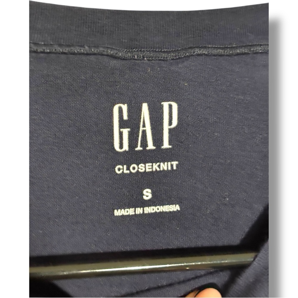 GAP Navy Short Sleeve Crewneck Fitted Cotton Classic Casual Women's Tee - Picture 9 of 16